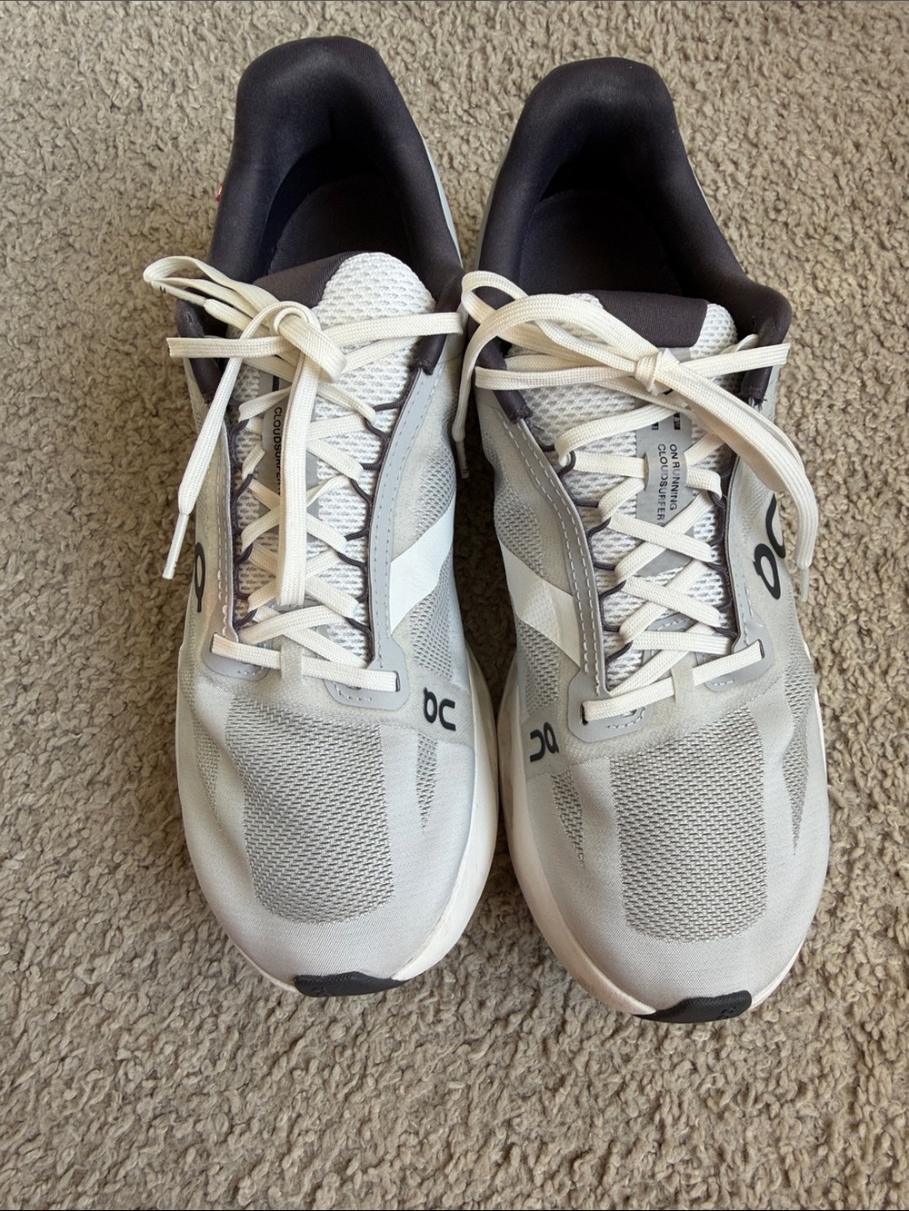 On Running White & Light Gray Performance Running Shoes - Picture 7 of 9